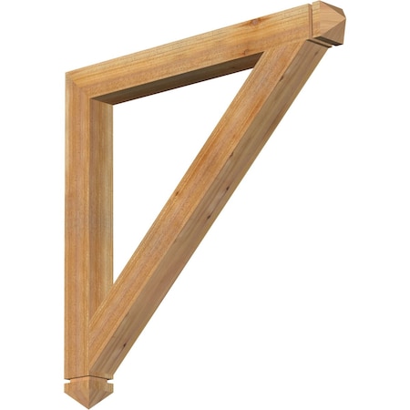 Traditional Arts & Crafts Rough Sawn Bracket, Western Red Cedar, 4W X 40D X 40H